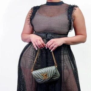 Gracia Black Mesh  Dress